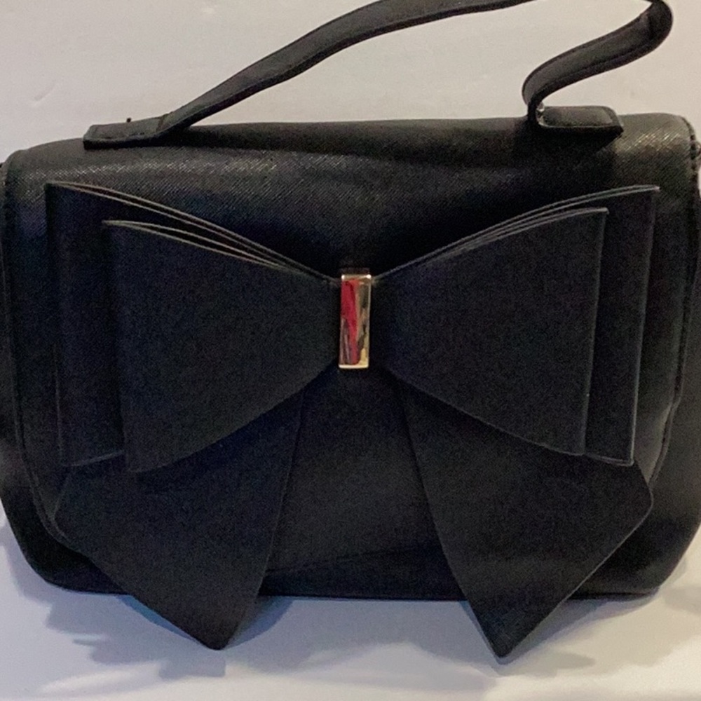 Like Dreams Black Bow Accent Crossbody Bag - Women